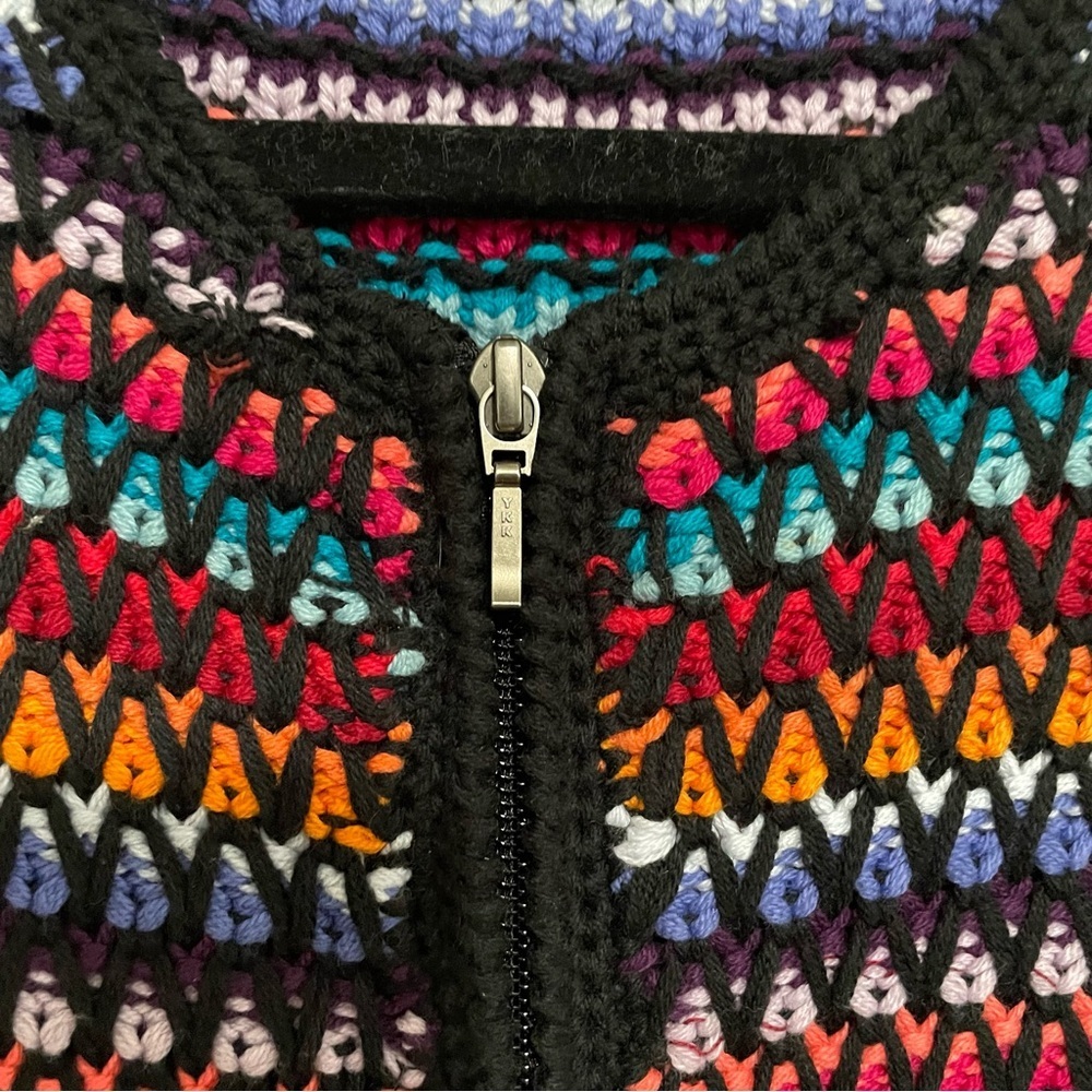 Coldwater Creek Full Zip Cardigan Sweater Multi Color Size Large - Picture 4 of 7